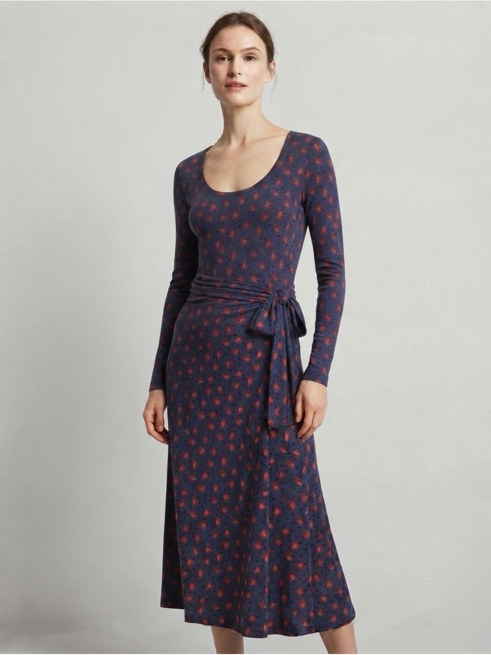BODEN Silvia Jersey Dress Wrap Dress Purple Pink Super Stretchy Size 8